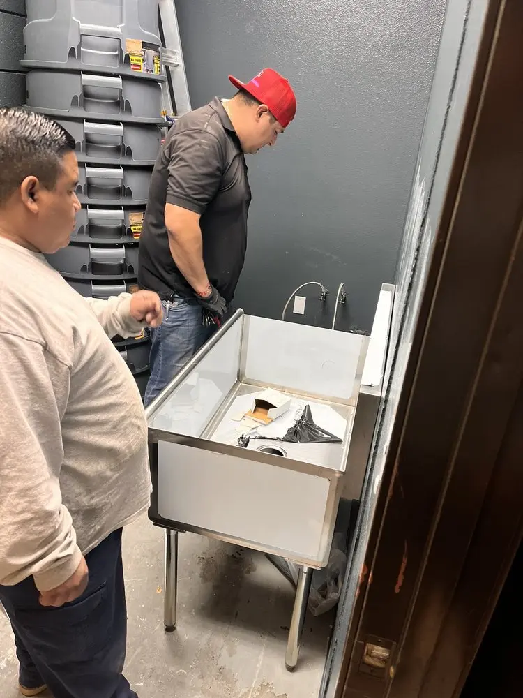 Commercial plumbing and sink installation in Prosser